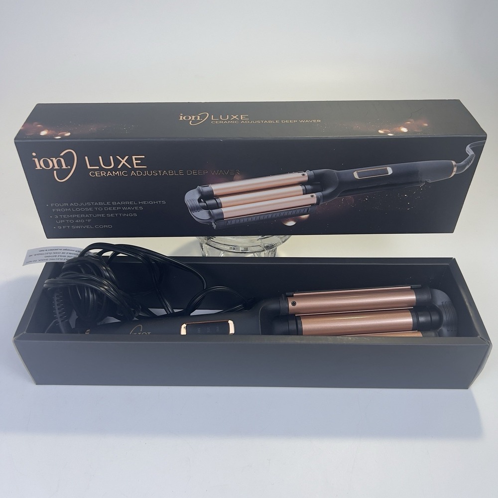 Ion Luxe Ceramic Adjustable Deep Waver Used Tested And Working Perfectly